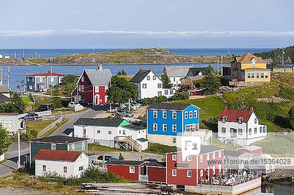 Bunte Holzhäuser  Trinity  Trinity Bay  Neufundland und Labrador  Kanada  Nordamerika