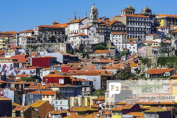 City view  view over the old town Ribeira  Porto  Portugal  Europe