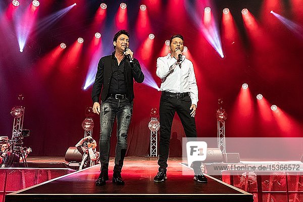The German Schlager Duo Fantasy with Fredi Malinowski and Martin Marcell live at the 19th Schlager Night in Lucerne  Switzerland  Europe