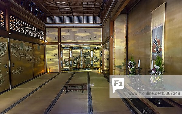 Innenraum des Ninna-ji-Tempels Goten  Wohnsitz der Mönche  Kyoto  Japan  Asien