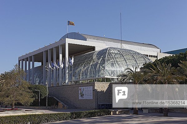 Moderner Konzertsaal  Palau de la Música  Turia Park  Valencia  Spanien  Europa
