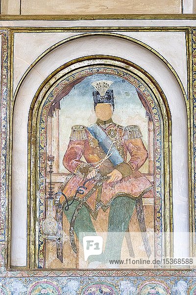 Historic fresco from painter Kamal-ol-Molk  19th century  Borujerdi House  Kashan  Isfahan Province  Iran  Asia