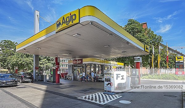 Agip-Tankstelle  München  Oberbayern  Bayern  Deutschland  Europa