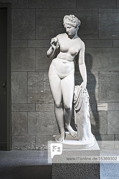 Venus mit dem Apfel Marmorstatue von Bertel Thorvaldsen neue Pinakothek München Deutschland Europa