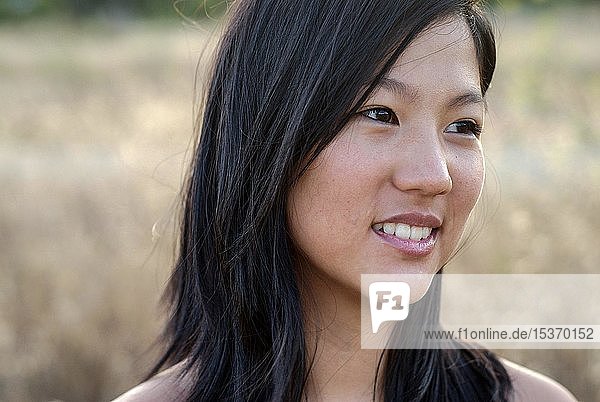 Young asian woman in nature  portrait  Ibiza  Spain  Europe