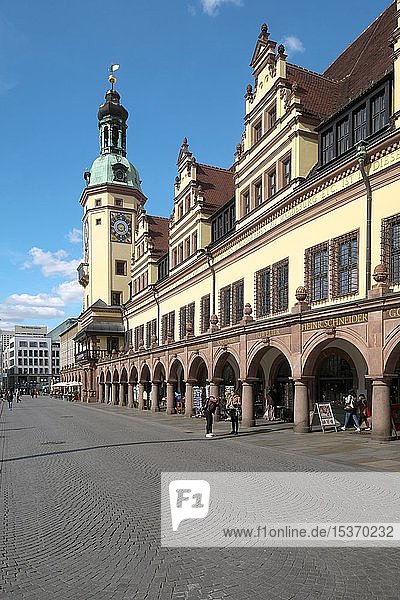 Altes Rathaus mit Museum für Stadtgeschichte  Leipzig  Sachsen  Deutschland  Europa