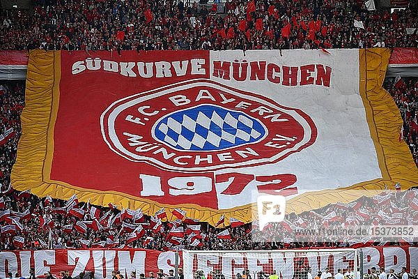 Fanchoreographie Fanblock FC Bayern München Pokalfinale 2019 DFB-Pokal Olympiastadion Berlin Deutschland Europa