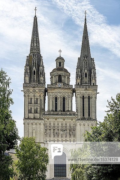 Kathedrale Saint Maurice von Angers  Angers  Departement Maine-et-Loire  Pays de la Loire  Frankreich  Europa