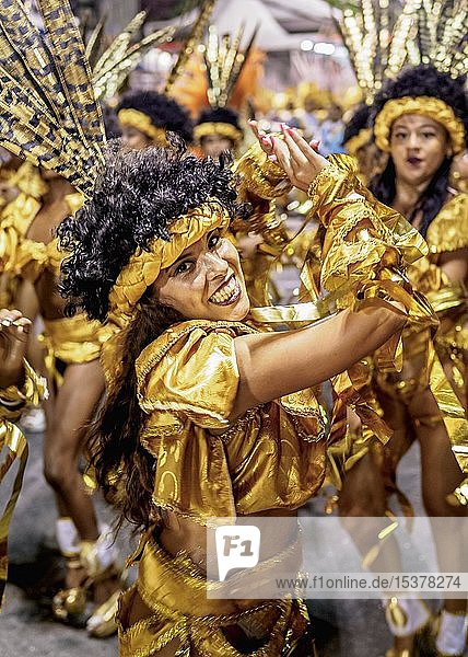 Samba Dancer at the Carnival Parade in Rio de Janeiro Brazil South America