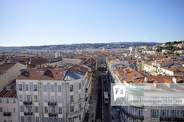 Frankreich  Nizza  Blick auf die Stadt von oben