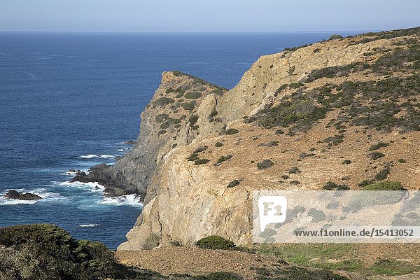 Cliffs at Arrifana Beach Algarve Portugal Europe.