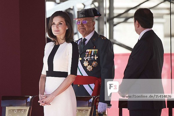 Queen Letizia of Spain attends 175th anniversary of the founding of the Guardia Civil at Royal Palace on May 13 2019 in Madrid Spain