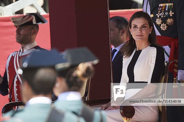 King Felipe VI of Spain Queen Letizia of Spain attends 175th anniversary of the founding of the Guardia Civil at Royal Palace on May 13 2019 in Madrid Spain
