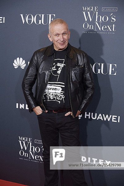 Jean Paul Gaultier attends 'Vogue Who's On Next' Madrid Photocall at Gran Maestre Theatre on May 23 2019 in Madrid Spain