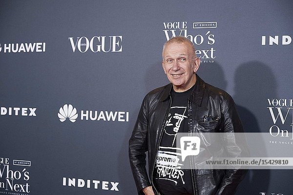 Jean Paul Gaultier attends 'Vogue Who's On Next' Madrid Photocall at Gran Maestre Theatre on May 23 2019 in Madrid Spain