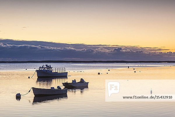 USA New England Massachusetts Cape Cod Chatham Chatham Harbor dawn.