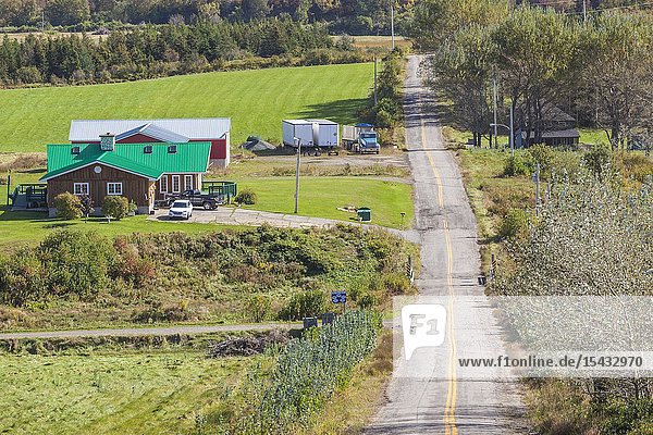 Canada Nova Scotia Margaree Harbour village road.