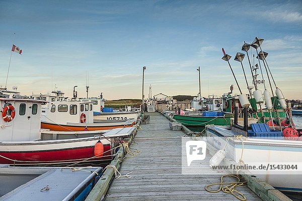 Canada Nova Scotia Cabot Trail Ingonish Cape Breton HIghlands National Park small harbor at The Point.
