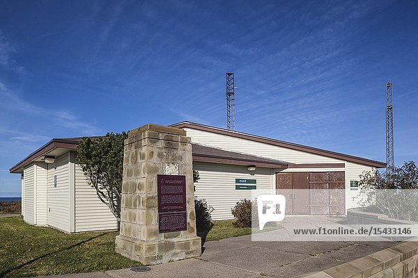 Canada Nova Scotia Glace Bay Marconi National Historic Site site of Marconi's first transatlantic wireless station in 1902.