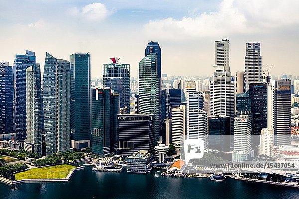 The Singapore Skyline Singapore South East Asia.