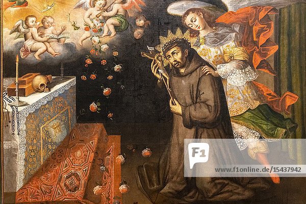 Spanish-Peruvian colonial painting Lima Art Museum Lima Peru.