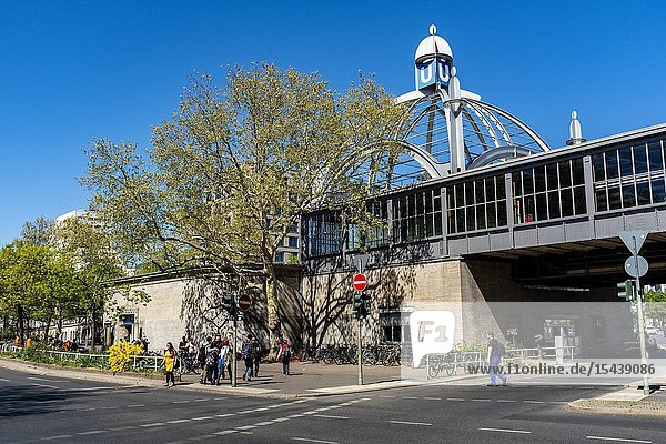 Berlin Germany. The above ground U-Bahn Station Nollendorfplatz has a beautifull architectureal design.