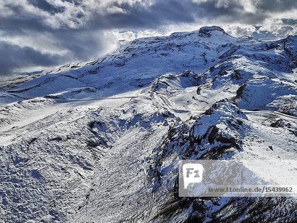 Snow coverd Hengill Mountain Iceland.