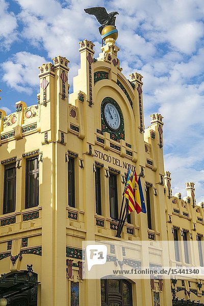 Estacion del Norte railway Station. Modernist by valencian architect Demetrio Ribes. Valencia. Comunidad Valenciana. Spain.
