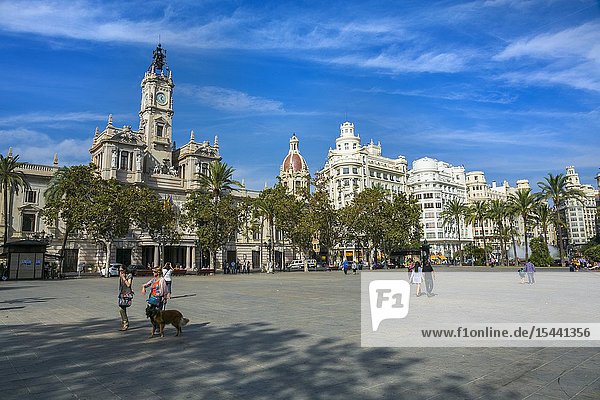 Town Hall Square. Valencia. Comunidad Valenciana. Spain.