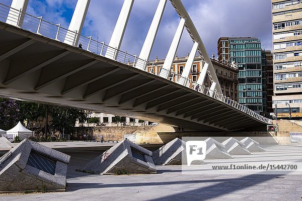 Calatrava bridge in Valencia Spain Europe.