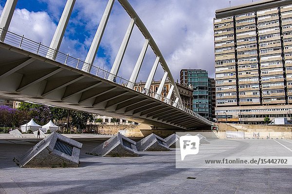 Calatrava bridge in Valencia Spain Europe.