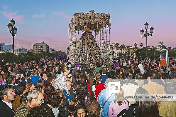Holy Week. Brotherhood of La O (Virgin of the O). Seville. Region of Andalusia. Spain. Europe.