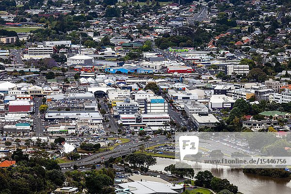 An Elevated View Of The City Of Whangarei North Island New Zealand.