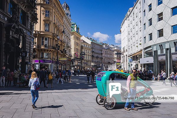 Stock-im-Eisen Square in Vienna, Austria.