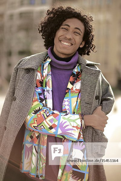 Young fashion model man  in Paris  France