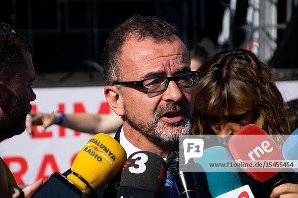 July 2  2019 - More than 10.000 people assisted this morning to the manifestation in Strasbourg to show their support to Carles Puigdemont  Toni Comín and Oriol Junqueras  the catalan politics who has been voted in the last elections for the European Parlament.