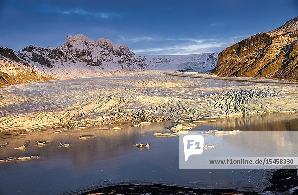 Skaftafellsjokull Glacier Vatnajokull National Park Iceland.