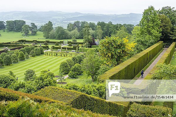 Garden of Powis castle Wales.