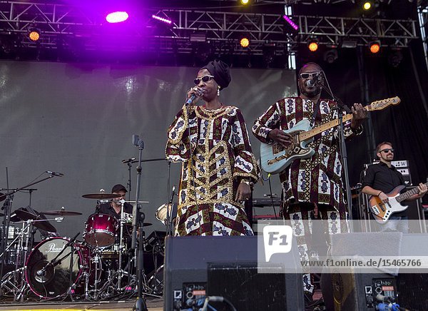 Madrid  Spain-July 10: Amadou & Mariam performs on stage at Noches del Botanico festival on july 10  2019 in Madrid  Spain (Photo by Angel Manzano)
