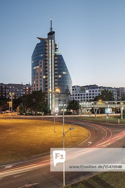 Hotel Mirage at night Burgas Bulgaria.