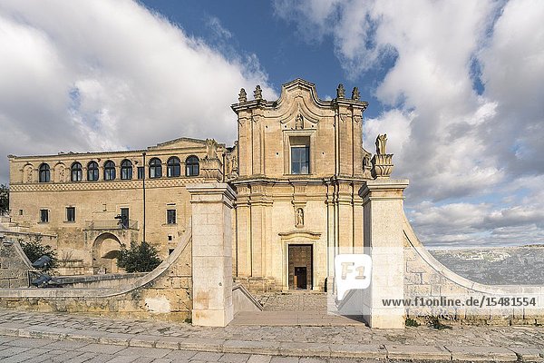Sant'Agostino monastery in the old town. Matera Basilicata region Italy.
