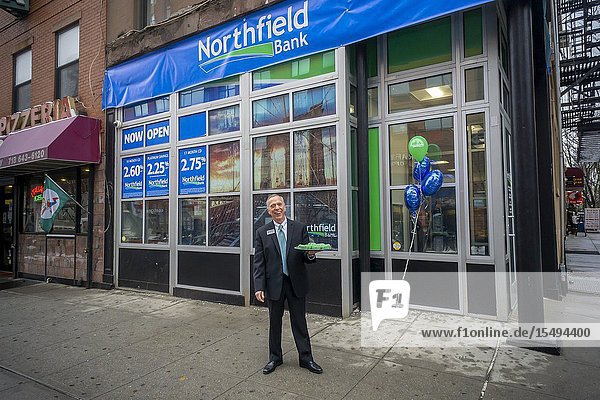 Grand opening of a new branch of New Jersey-based Northfield Bank in the Brooklyn Heights neighborhood of New York on Saturday March 2 2019. (© Richard B. Levine).