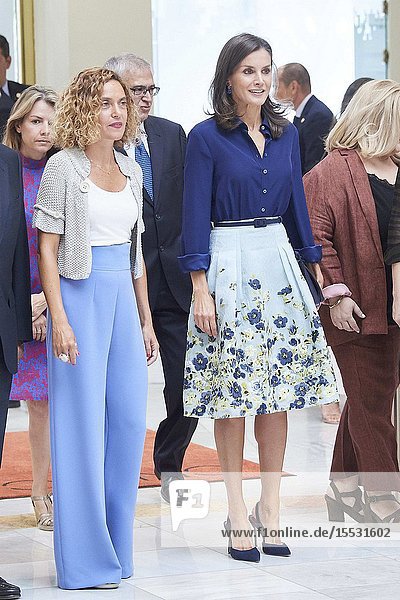 Queen Letizia of Spain attends Presidency of the ‘3rd Conference on Informative Treatment of Disability’ at National Commission of Markets and Competition Headquarters on September 5 2019 in Madrid Spain