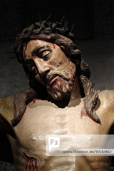 The Visitation Monastery. Crucifix. Jesus on the cross. 15 th century. Marclaz. France.