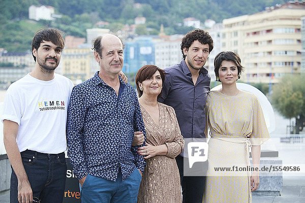 Eneko Sagardoy Mikel Laskurain Ane Gabarain Jon Olivares Loreto Mauleon attended 'Patria' Photocall during 67th San Sebastian Film Festival at Kursaal Palace on September 21 2019 in San Sebastian Spain