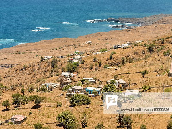 Landscape near Galinheiro in the north west of the island. Fogo Island (Ilha do Fogo) part of Cape Verde in the central atlantic.