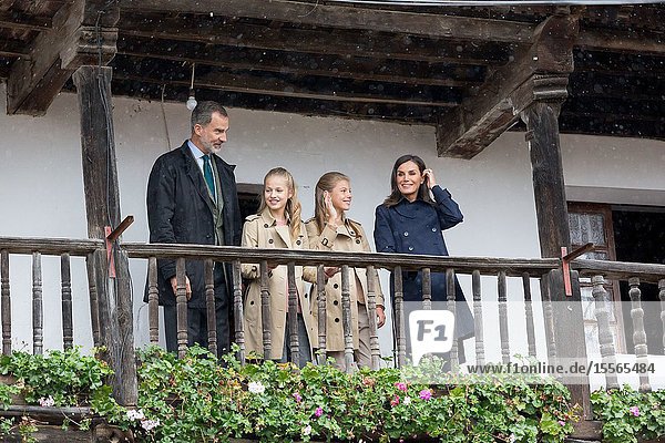 19.10.2019. Asturias  Spain. The SS: AA: RR: The Princess of Asturias  Princess Leonor and the Infanta Sofia visit Asiego. Exemplary Award 2019. It is a population center of the parish of Carreña  in Cabrales council  Principality of Asturias (Spain) In the course of the Prince of Asturias Awards. Credit: Aurelio Florez