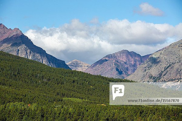 Continental Divide from East Glacier National Park Two Medicine.