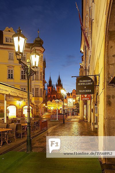 Dawn in Prague old town Czechia.