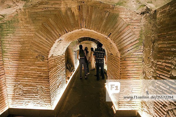 Naples underground Napoli sotterranea Piazza San Gaetano square Naples city Campania Italy Europe.